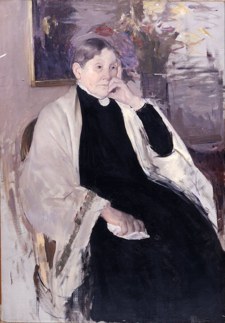 Detail of Mary Cassatt, Mrs. Robert S. Cassatt, the Artist's Mother