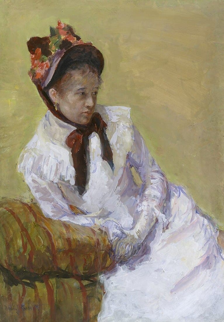Detail of Mary Cassatt, Portrait of the Artist