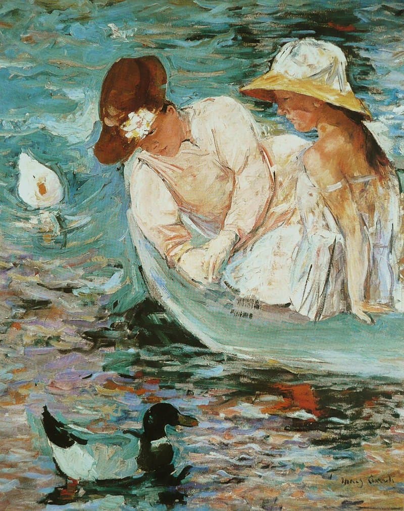 Detail of Mary Cassatt, Summertime